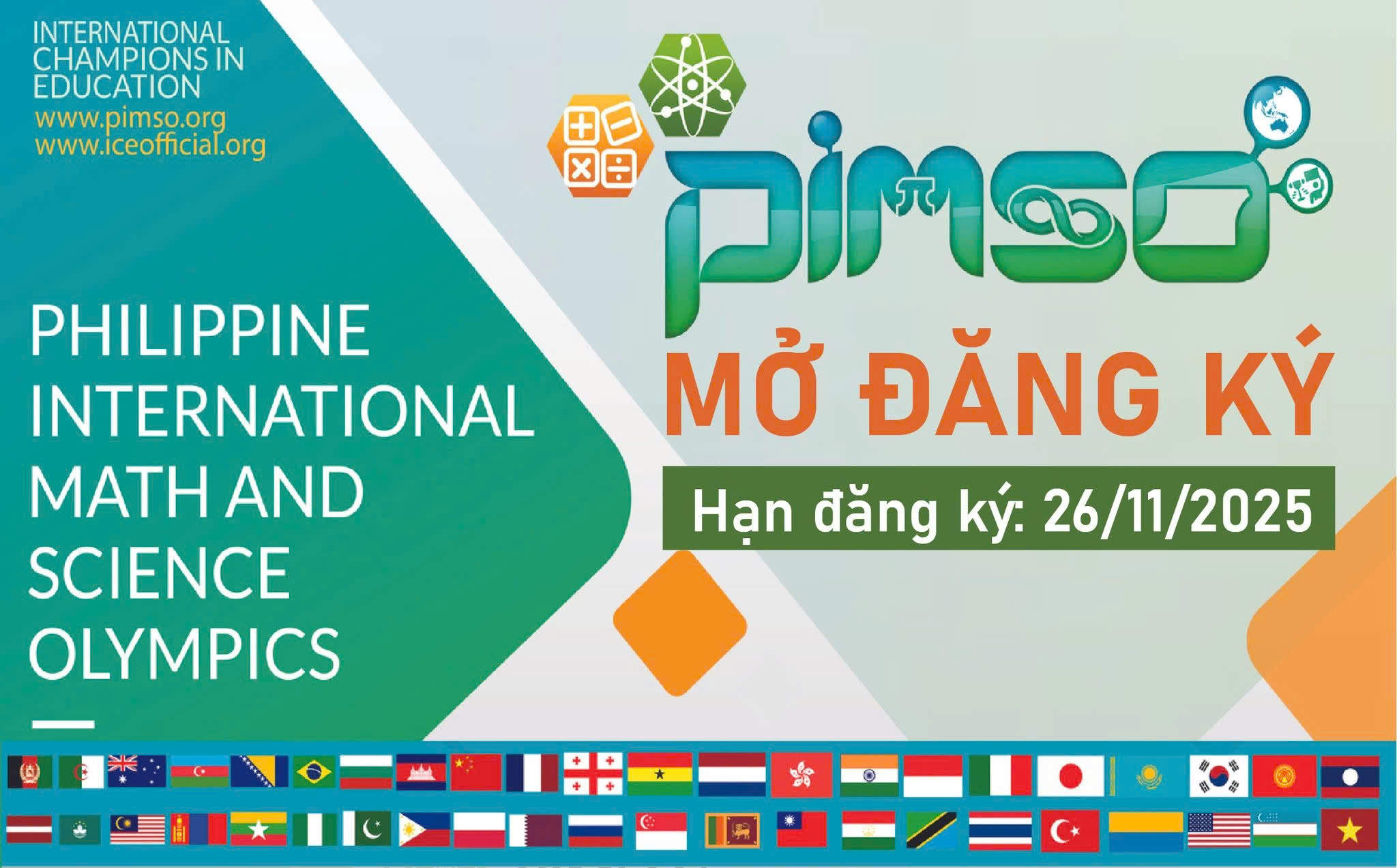 [MỞ ĐĂNG KÝ] KỲ THI OLYMPIC TOÁN & KHOA HỌC QUỐC TẾ PIMSO 2025–2026 ...